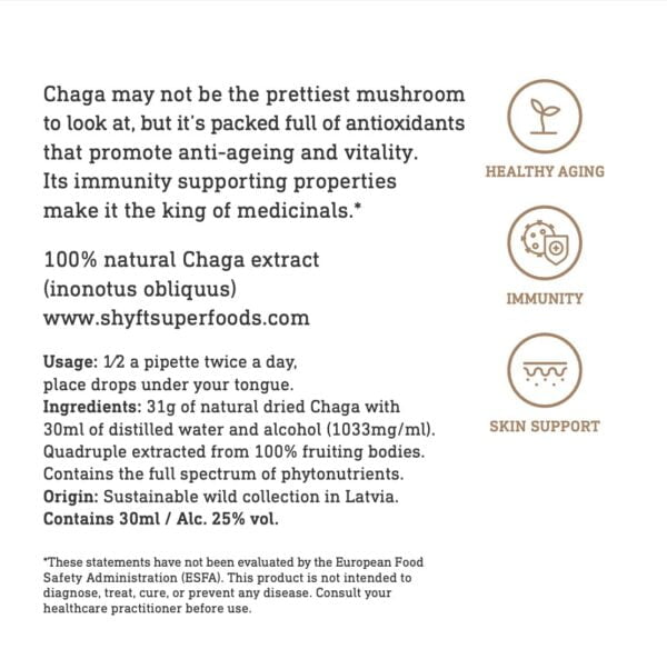 Wild Chaga extract label