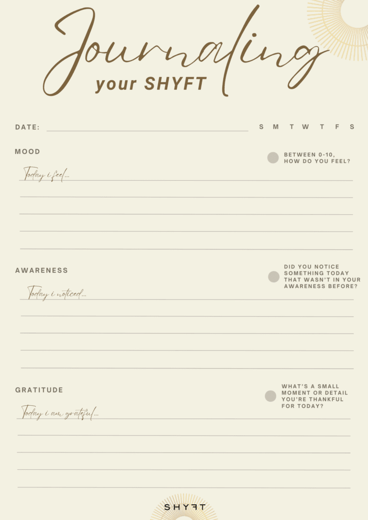 journaling your shyft