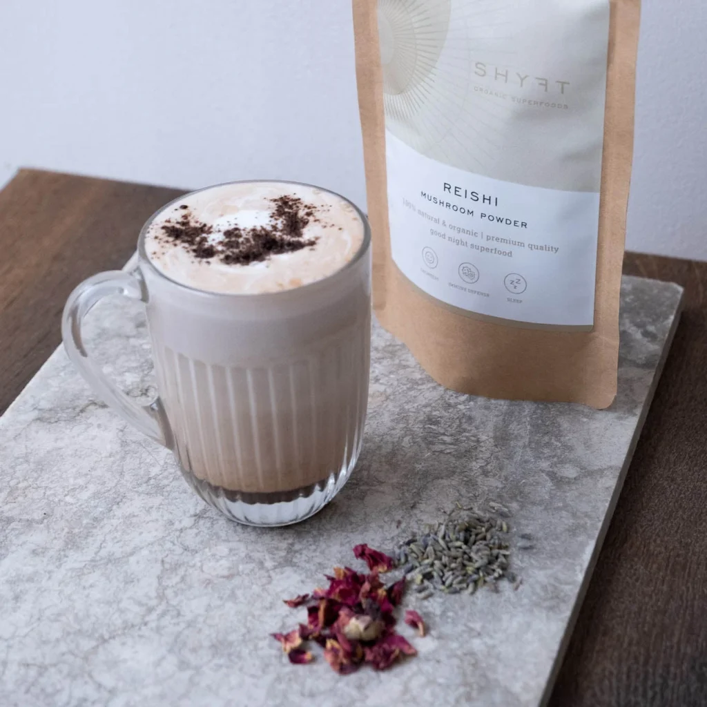 Reishi benefits sleep quality, cell protection & stress reduction.