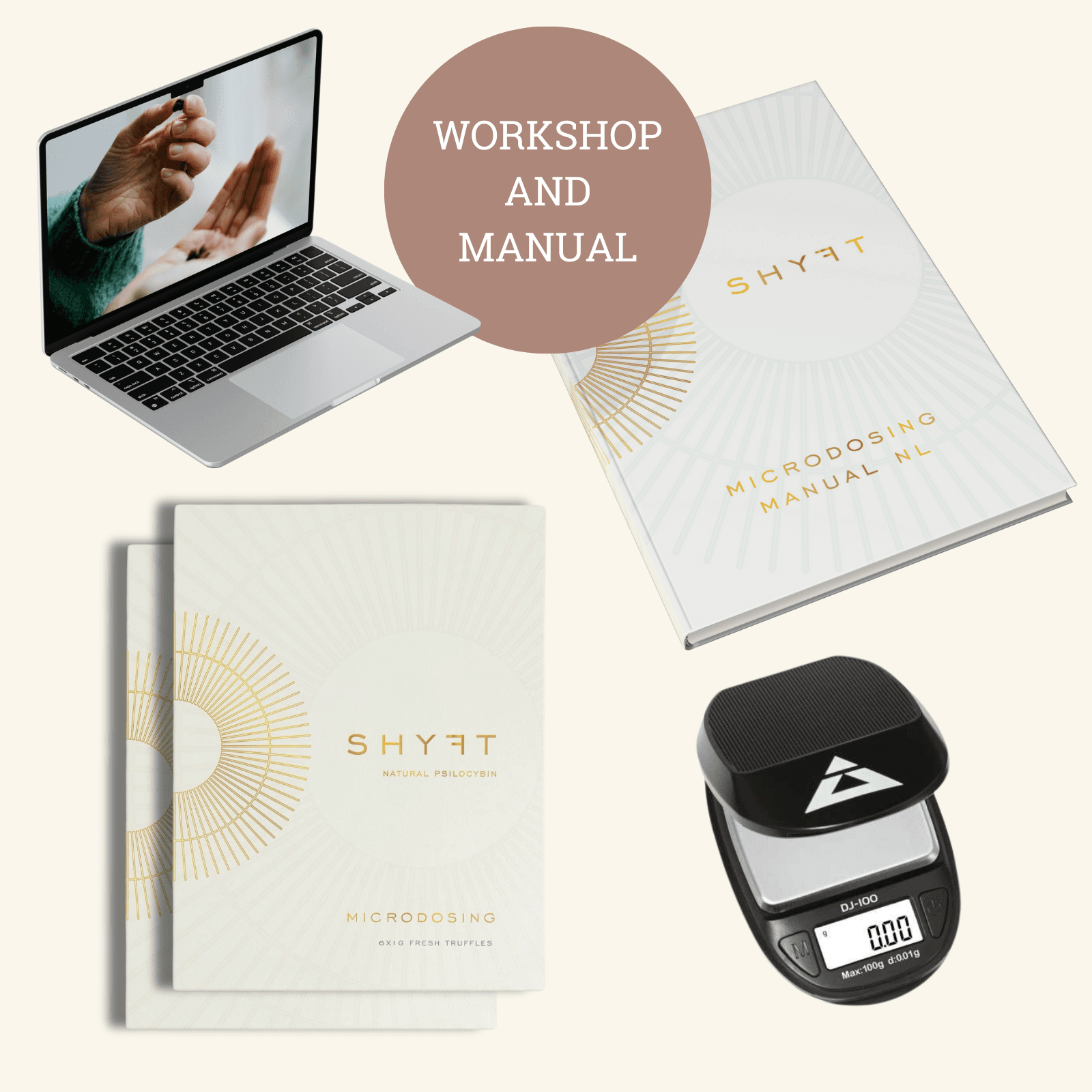 Start uw Shyft Pack plus nauwkeurige weegschaal