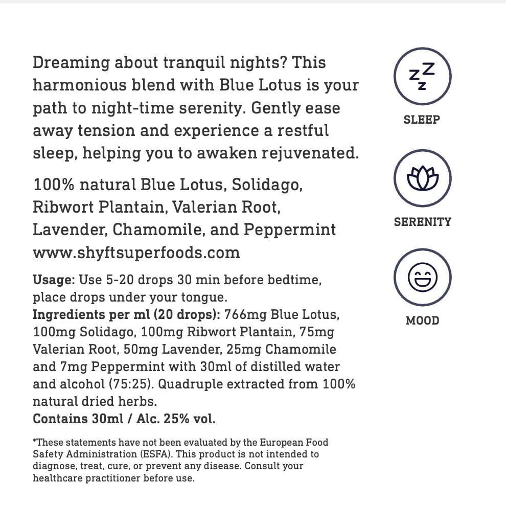 Blue lotus druppels eigenschappen voor goed slapen en minder stress