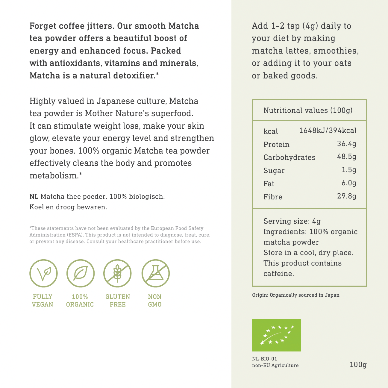 Voordelen en eigenschappen van Matcha thee